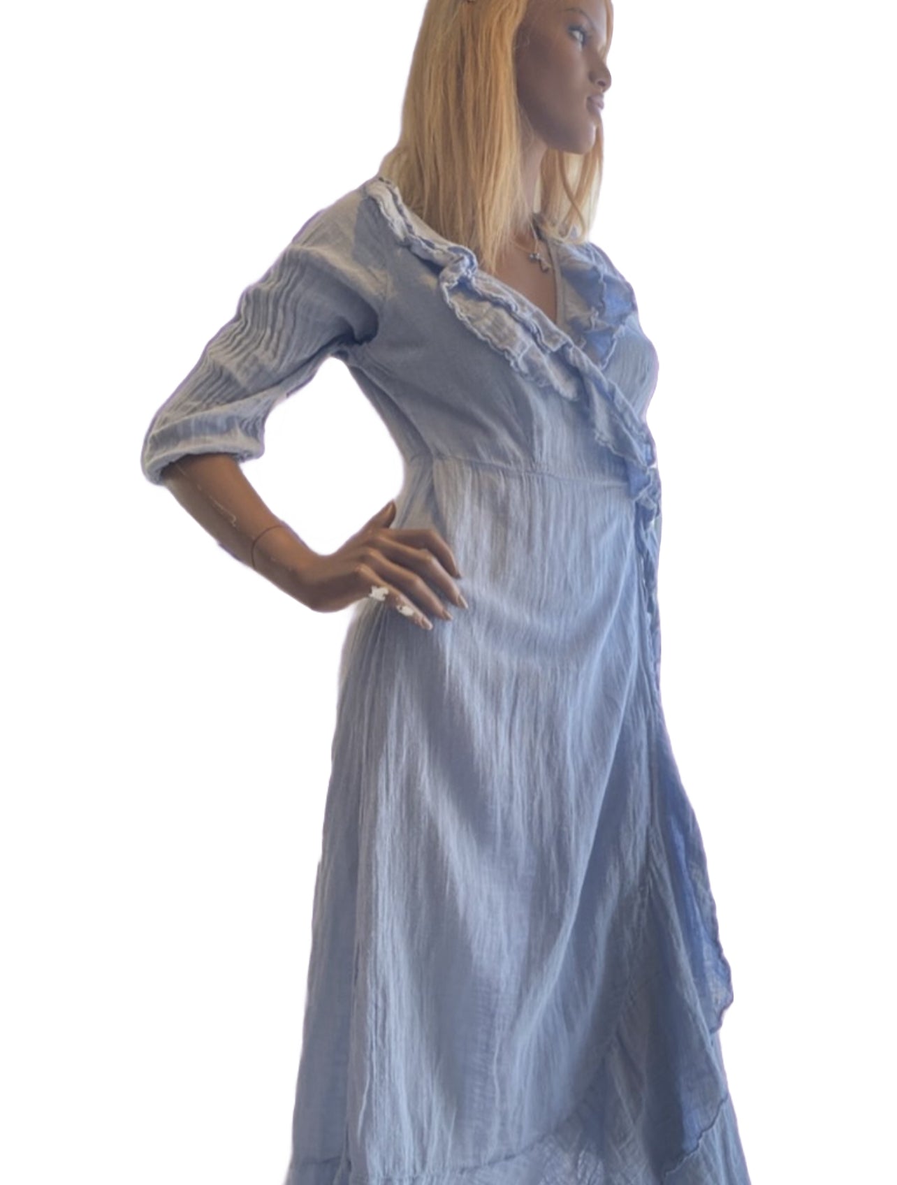 Omlott klänning - Blå