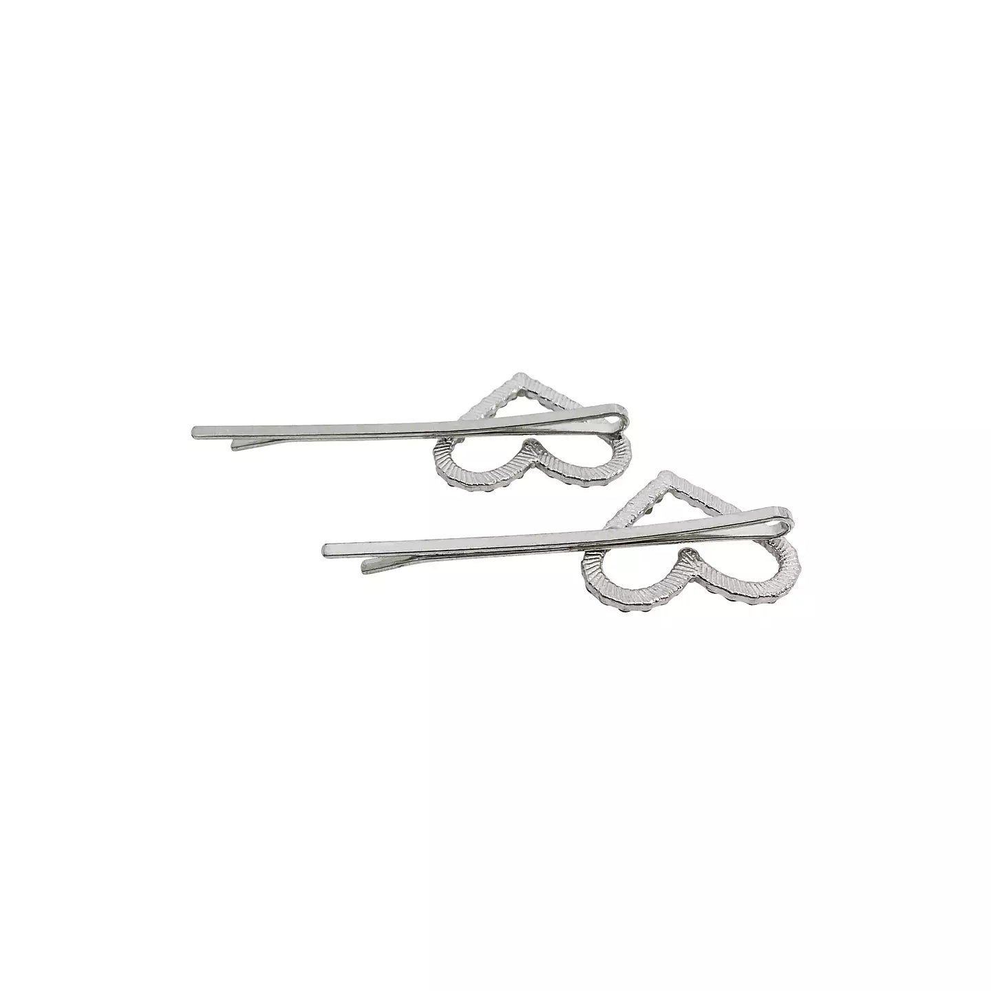 HEARTS HAIR PIN GULD/SILVER 2 PCS