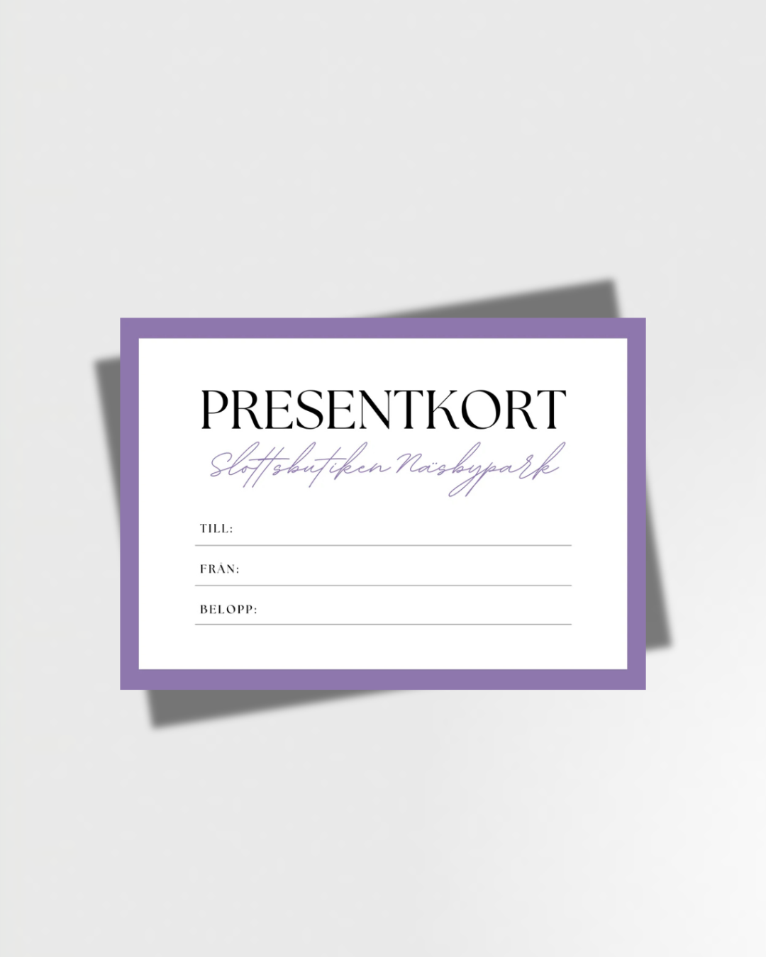 Presentkort Slottsbutiken