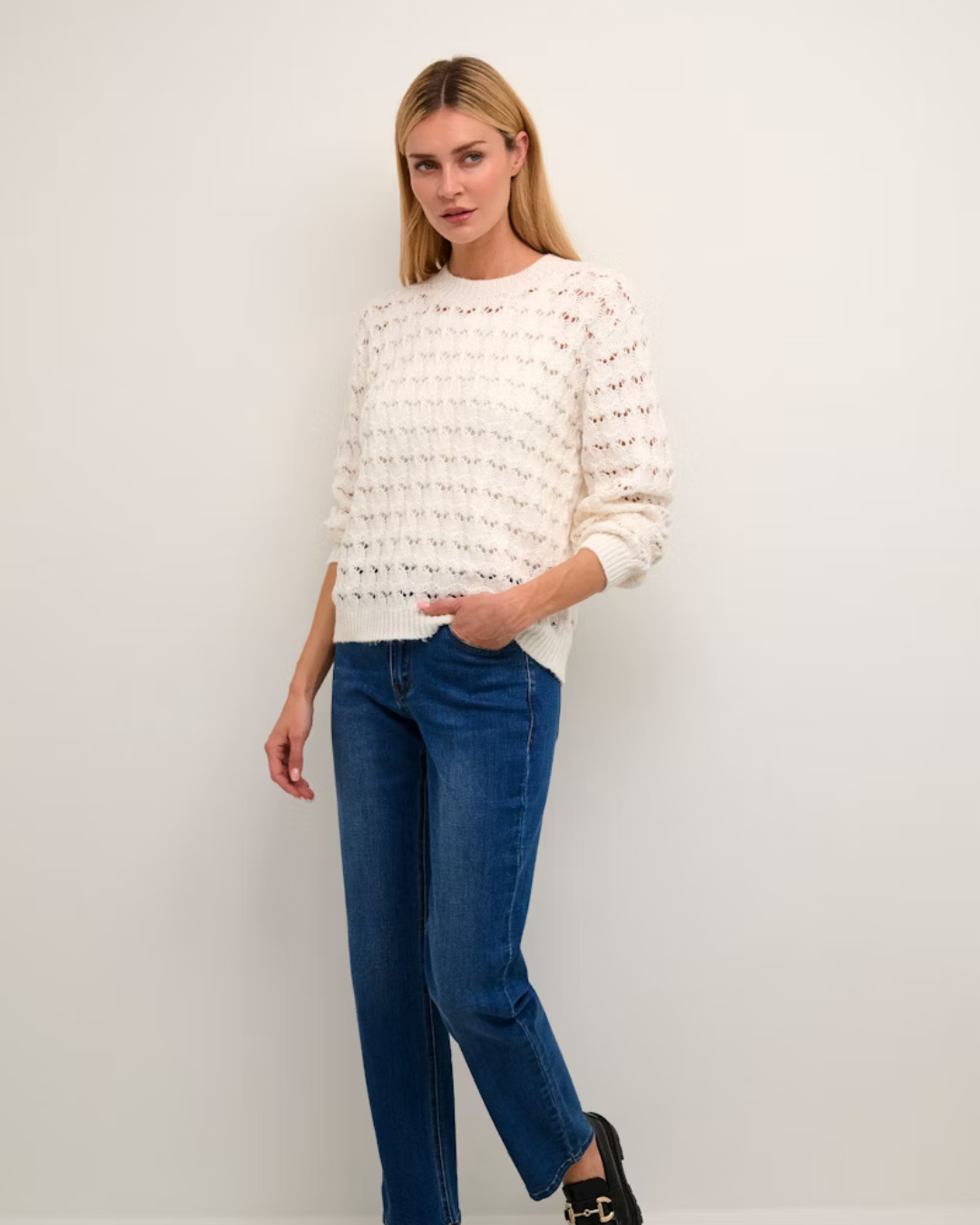 Kaelena Knit Pullover Chalk