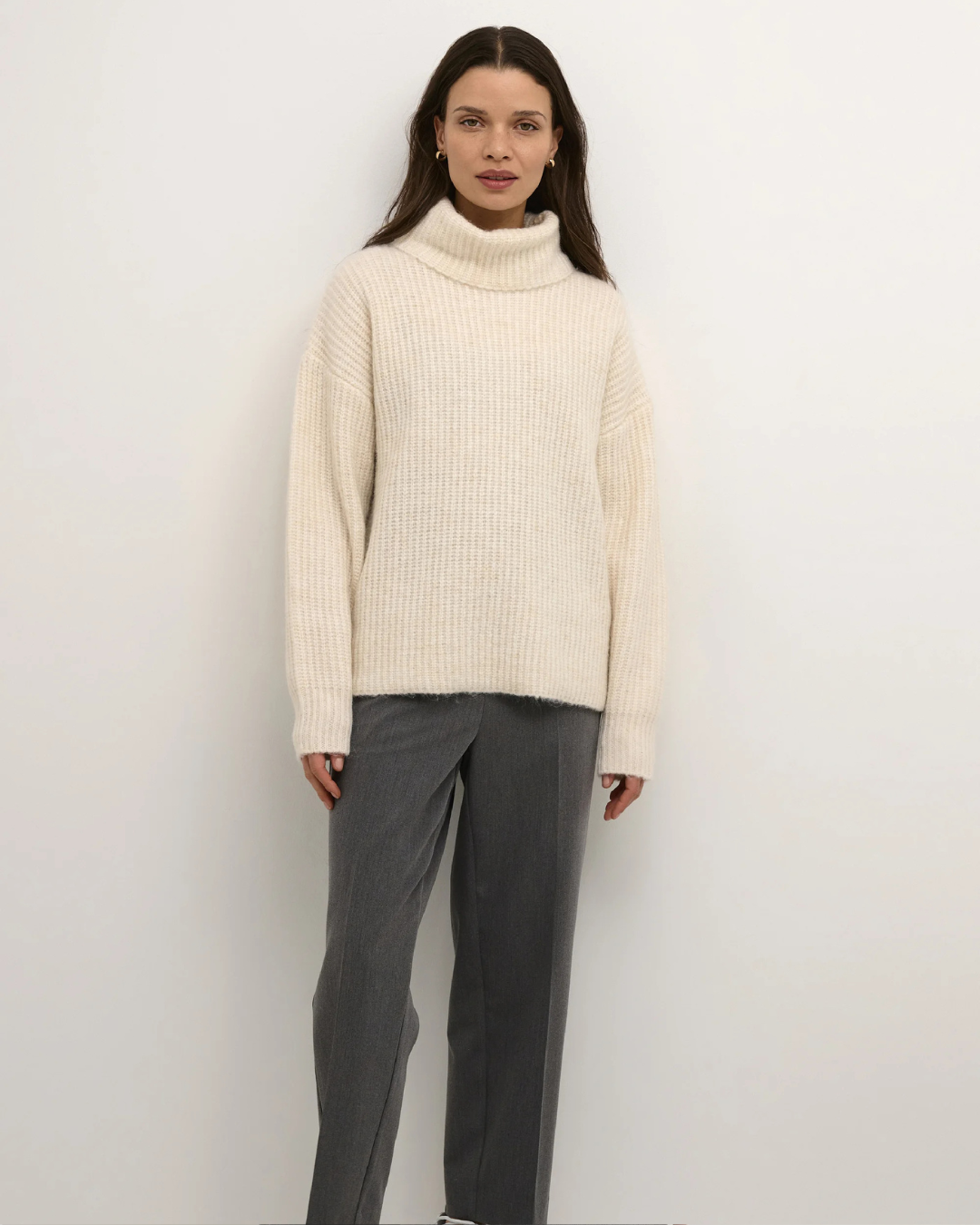 Kaella knit pullover antique white