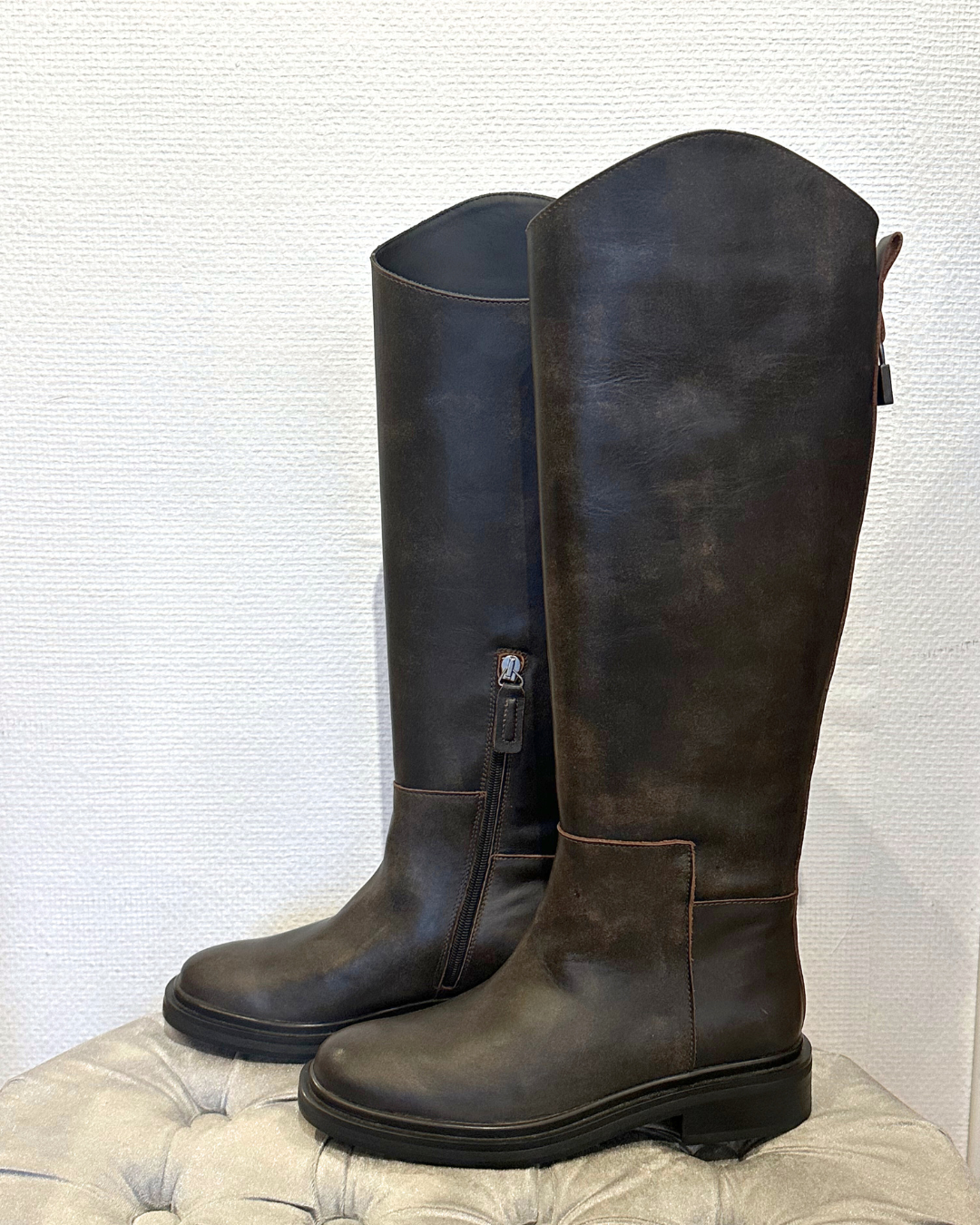 Knee High Boots Taupe