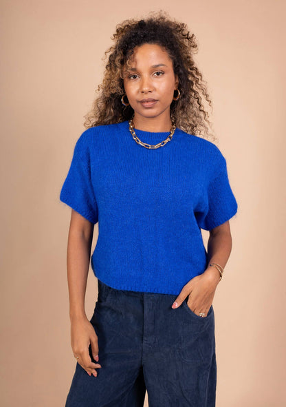 Terracotta Kortärmad Stickad