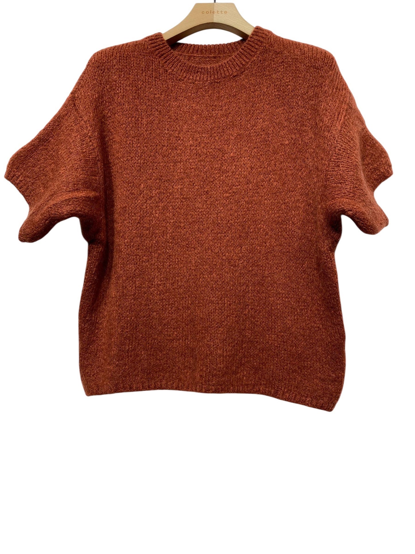 Rost Kortärmad Stickad