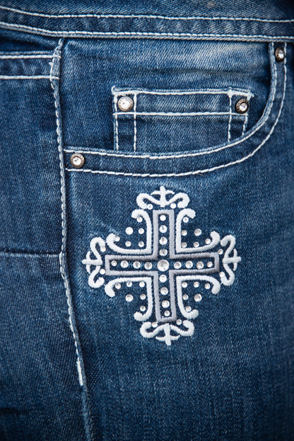 Blue cross bootcut jeans