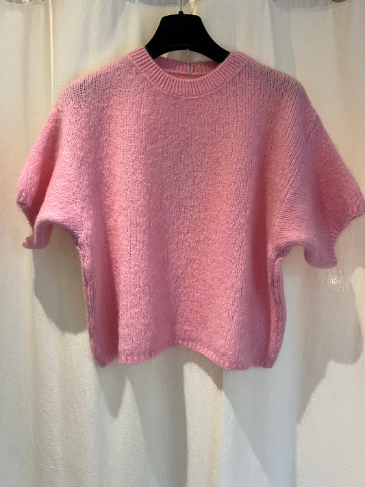 Stickad kortärmad ROSA