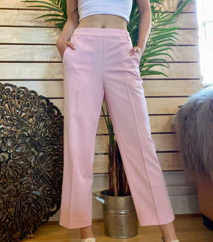 KAsakura Cropped Pants Pink Mist
