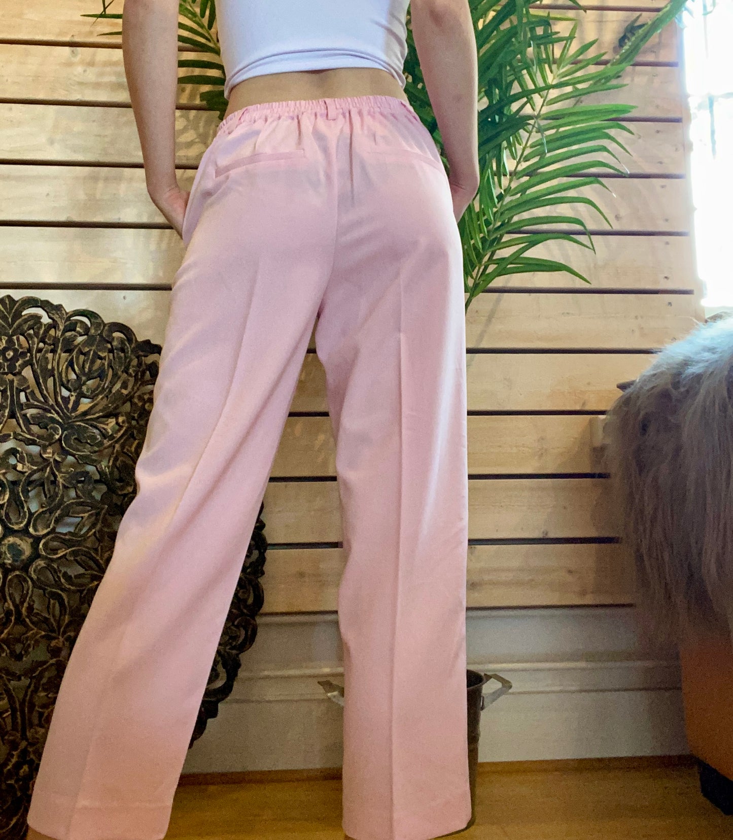 KAsakura Cropped Pants Pink Mist
