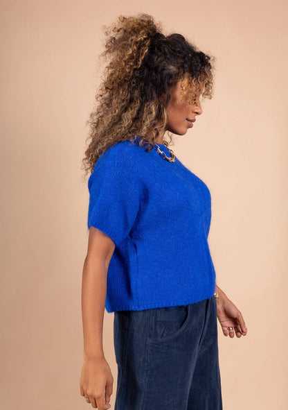 Terracotta Kortärmad Stickad