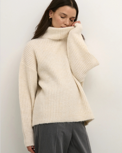 Kaella knit pullover antique white
