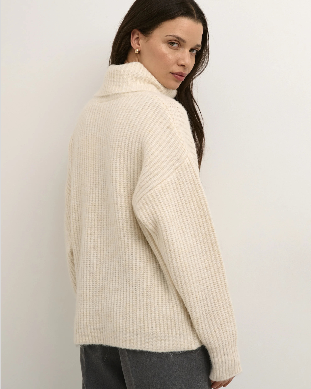 Kaella knit pullover antique white